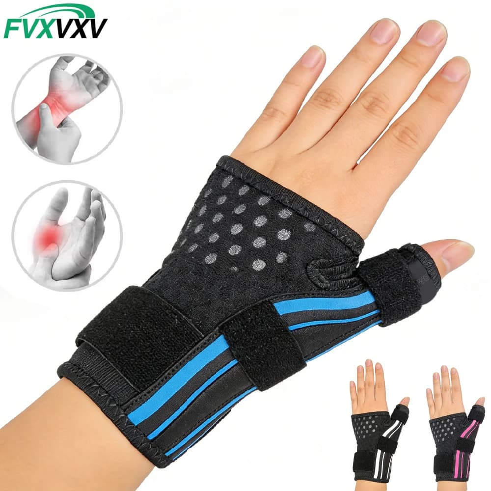 Adjustable Thumb Wrist Support Brace, Breathable Thumb Spica Splint for Carpal Tunnel,Universal Left & Right Hand for Men &Women