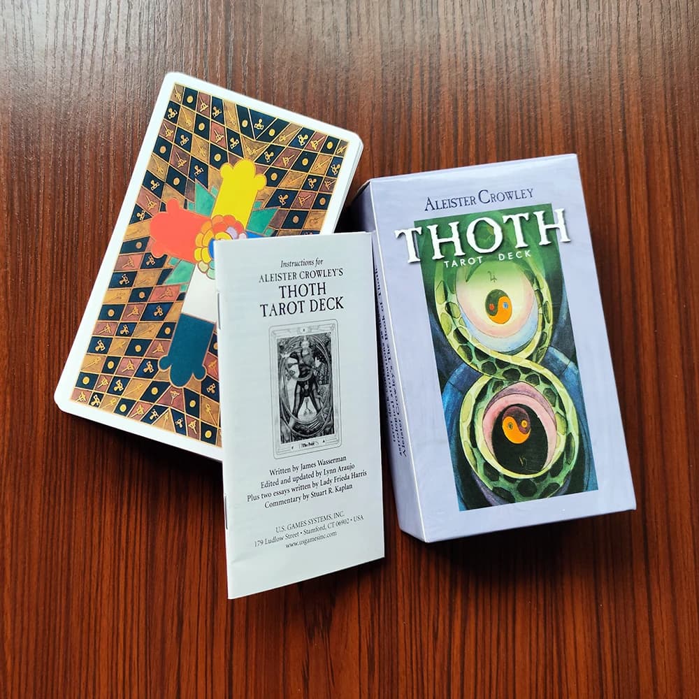 12x7CM Thoth divinazione mazzo di tarocchi con libro di guida profilassi Oracle divinazione Deck Fortune Telling Classic 78-cards