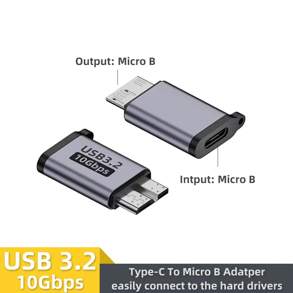 USB C 3.0 Micro B Male to C Type Female Connector Type C to Micro B for external hard drive box for Samsung S5 laptop