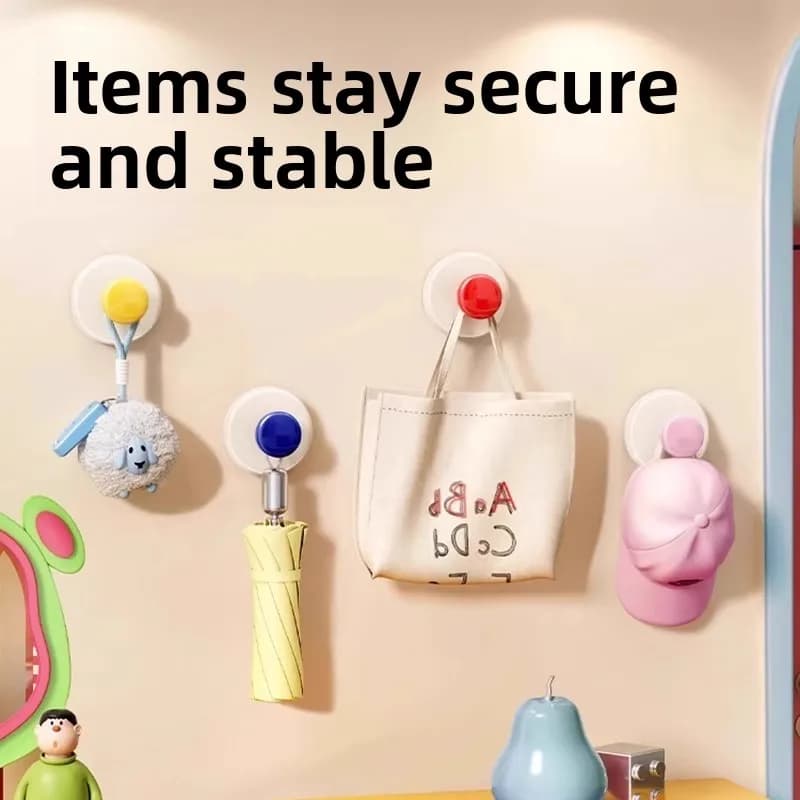Ganci a ventosa colorati Dopamine, potenti e resistenti, senza tracce, senza foratura, creativi e carini, per chiavi da ingresso o dormitorio