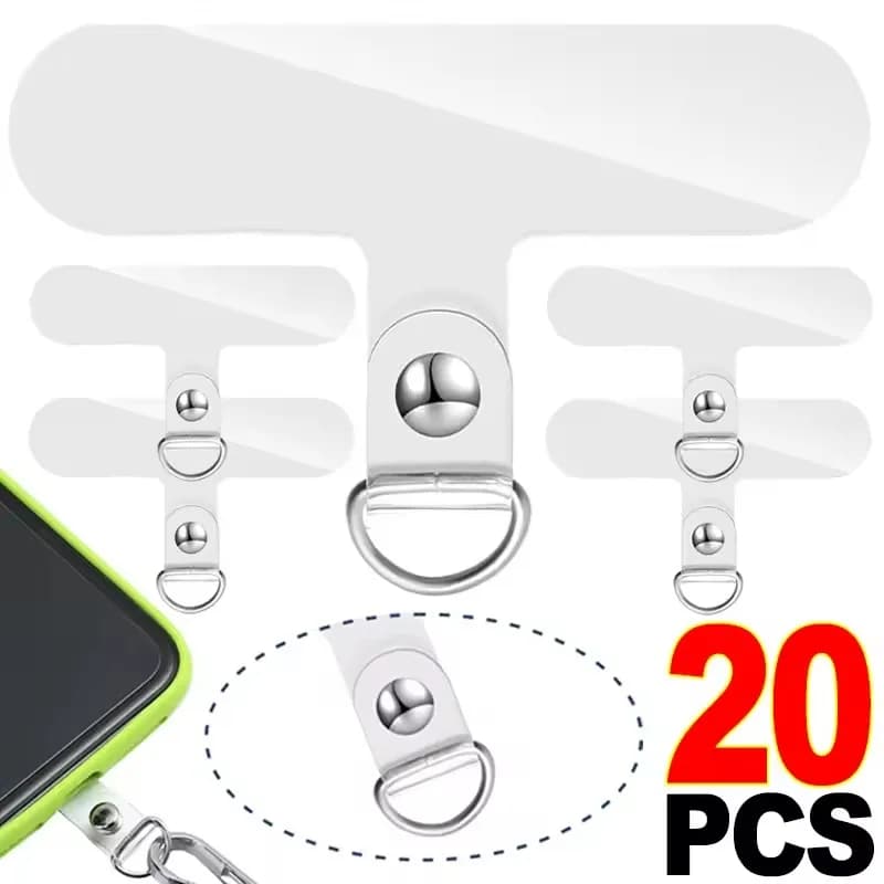 Patch Universali per Laccetti di Sicurezza per Telefono, Ricambio per Laccetto con Anello in Metallo, Connettore a Clip per Cinghia e Scheda