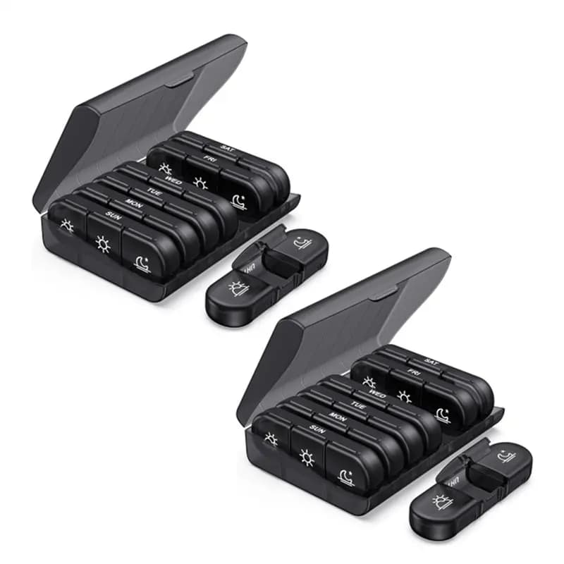 ABXF-Portable travel pills Containers for large pills, Light-proof pill holder for vitamins, drugs, supplements and fish oils