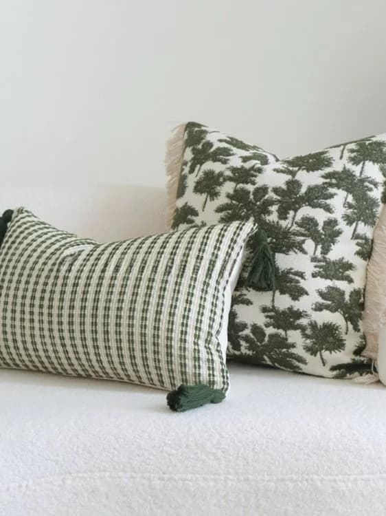 Modern Green Pillowcase Luxury Retro Sofa Living Room Rectangle Shape Couch Cushion Cover Bed Headboard Pad Sample Room