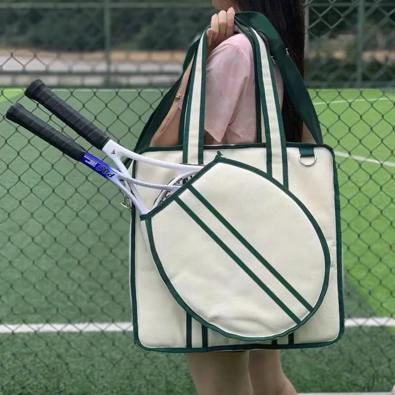 Grande borsa impermeabile per racchetta da tennis Zaino a tracolla Borsa sportiva per attrezzatura da pickleball - Porta attrezzature per riporre la racchetta