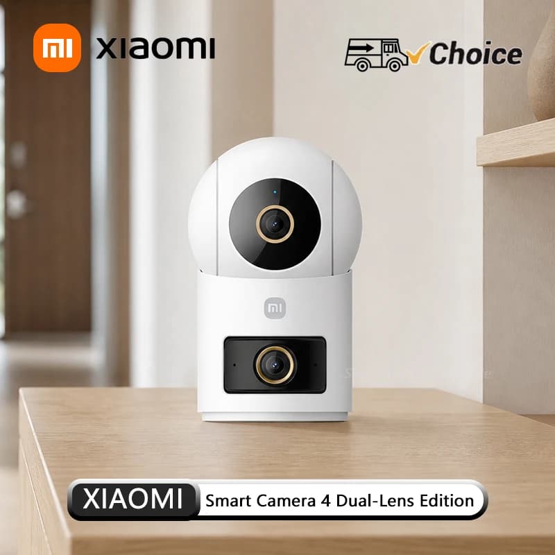 Original Xiaomi Smart Camera 4 Dual-Lens Edition Dual 5MP Cameras 3K Ultra HD Quality Home Surveillance Infrared Night Vision