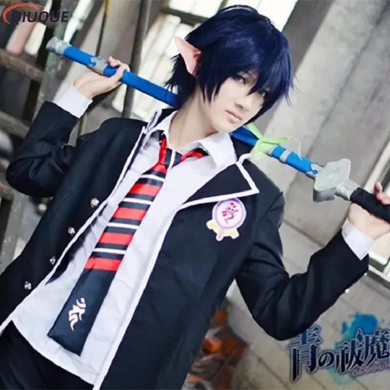 Anime Ao No Exorcist Cosplay Blue Rin Okumura Costume School Uniform Men Suits Outfits X25E2