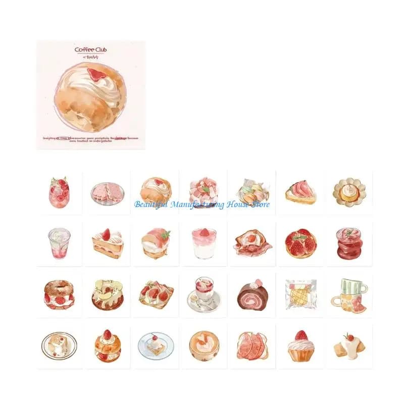 E56A Coffee Sweet Themed Memo Note Pad 56 Sheets Adhesive Note Paper For Scrapbooking Reminder on Notebook Journal Planner