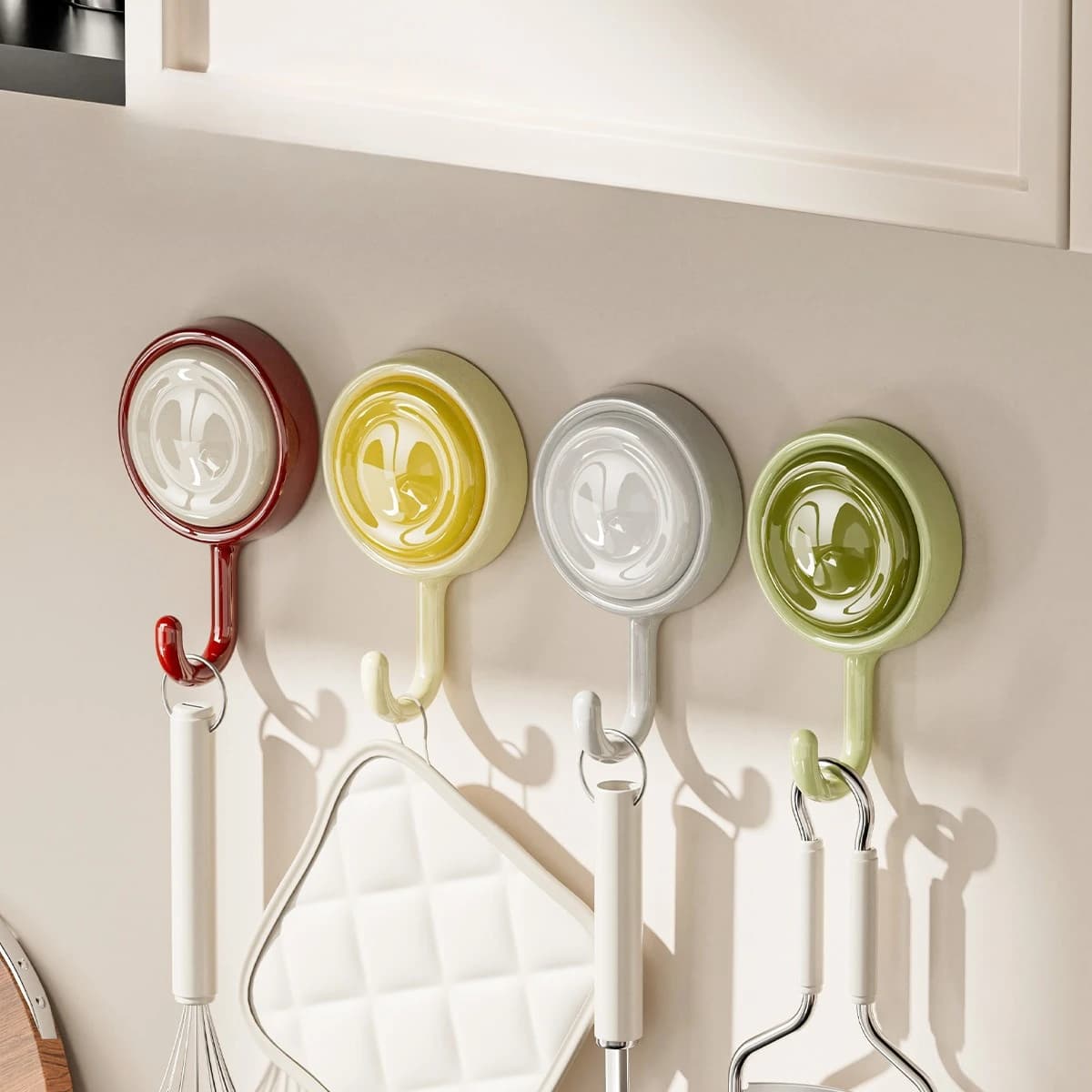 Ganci a ventosa rotanti da 4 pezzi Ganci adesivi per cucina e bagno senza trapano Ganci adesivi per porte e pareti