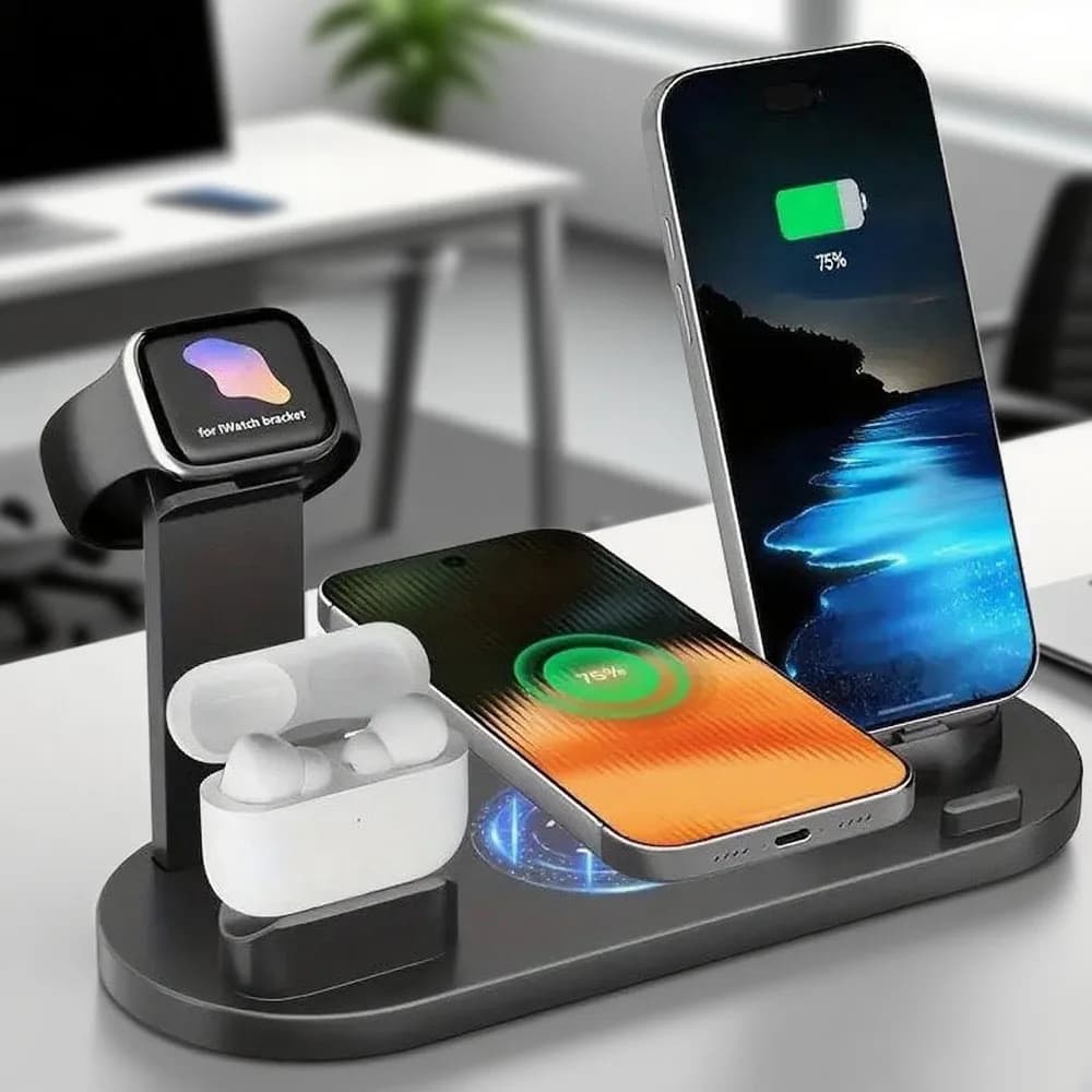 Universal wireless charging station for iPhone17 16, 15, 14, 13, 12, 11 Pro Max/Pro/Mini/Plus and AirPods Pro 2 - Quick charging