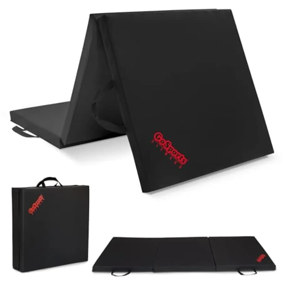 Tappetino fitness pieghevole a tre ante, spessore 2 pollici, 6 piedi x 2 piedi - Ottimo per allenamenti, yoga e stretching