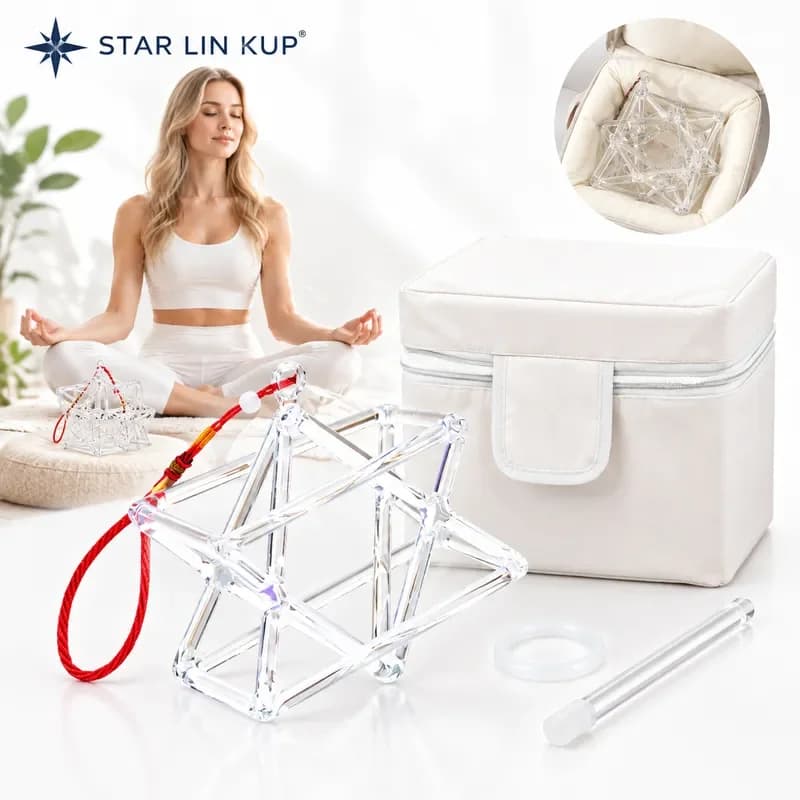 STAR LIN KUP Clear Quartz Merkaba Pyramid Crystal Singing Bowl for Chakra Healing Sound Therapy Meditation High Quality with