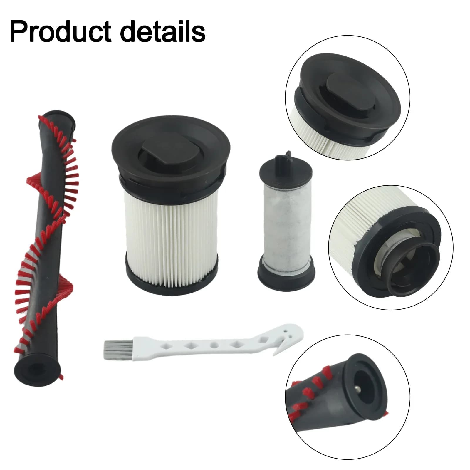 Main Roller Brush Bar And Washable Filter Kit Compatible For Miele HX1 Series HX1 Pro HX1 Cat Dog HX1 Select Vacuum Cleaner