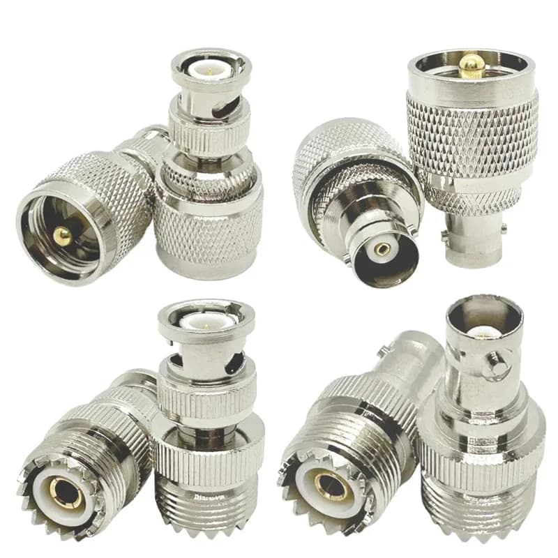 1PC UHF SO239 PL259 to BNC Spina Male and Female Jack RF Coaxial 4 Type Connector RF Radio Adapter for Antenna Cable WiFi