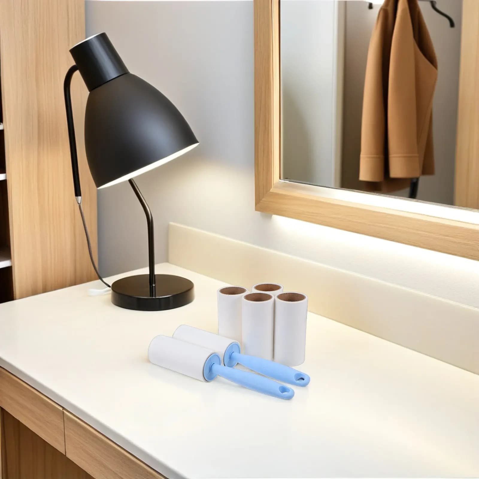 8Pcs Reusable Lint Roller for Pet Hair Sticky Adhesive Clothes Furniture Car Carpet Cleaner Portable Travel Size Manual Lint