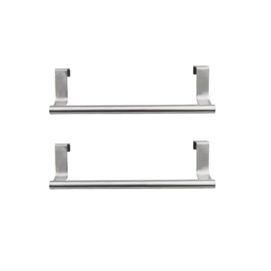 2 Pieces Towel Bar, Stainless Steel Towel Hanger Kitchen Cabinet Towel Rack, Over Door Towel Rack Bar Holders Color:S, 2pcs