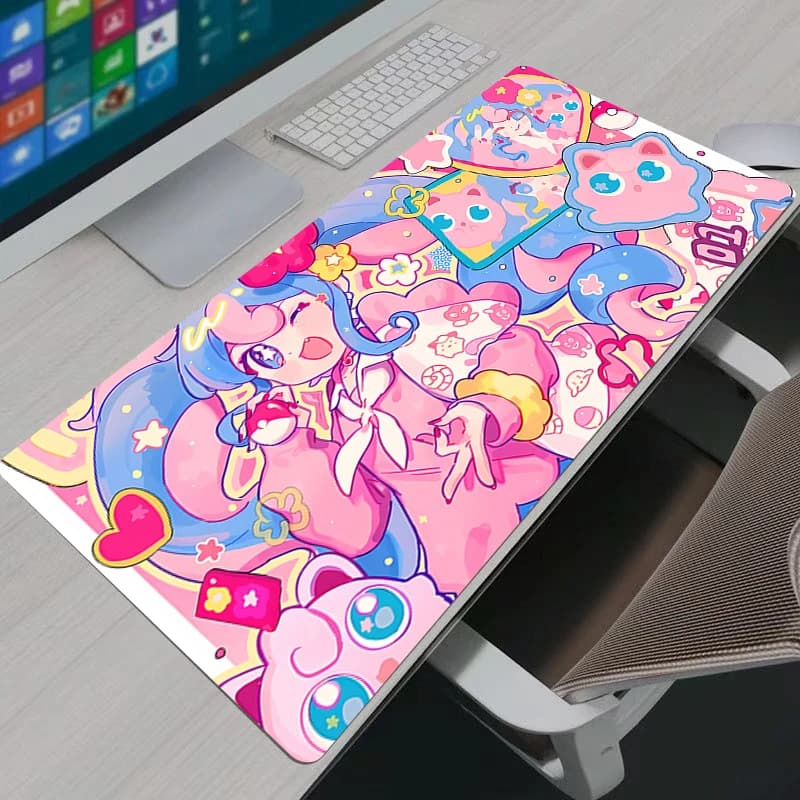 Tappetino per mouse Kawaii Pokemon Pikachu Accessori da gioco Tastiera per computer PC Tappetino da scrivania resistente per giocatori alfombrilla xxl Mousepad
