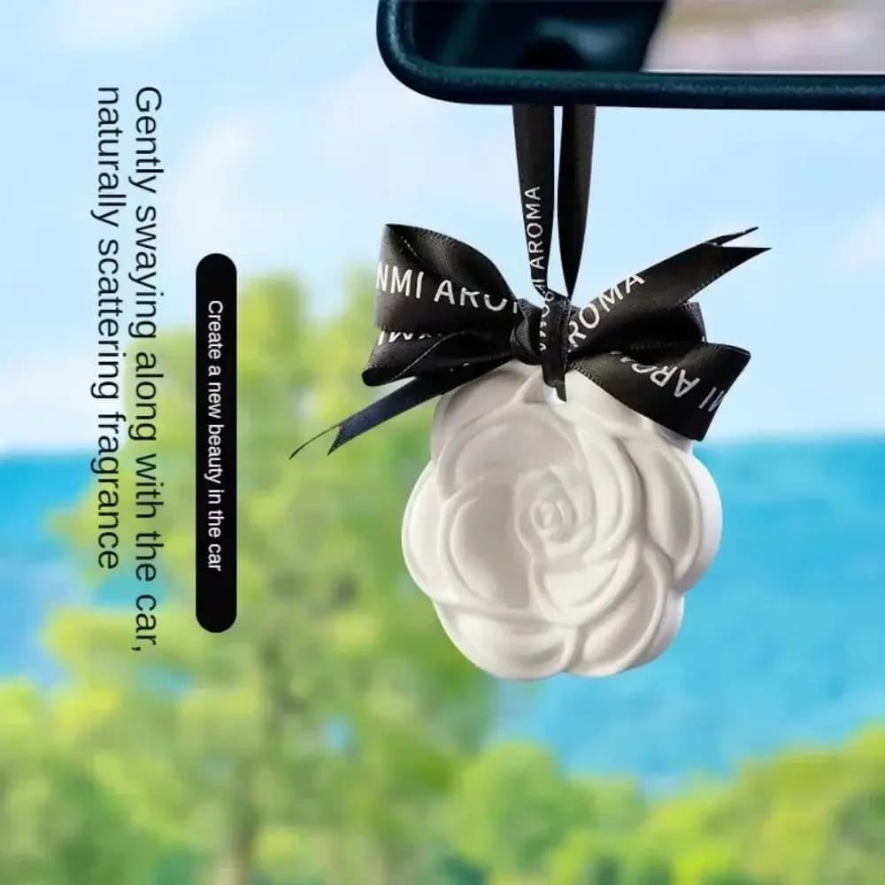 Camelia Blossom gesso aromaterapia ciondolo Solid Air purificante balsamo aromaterapia gesso cera auto profumo ciondolo aria
