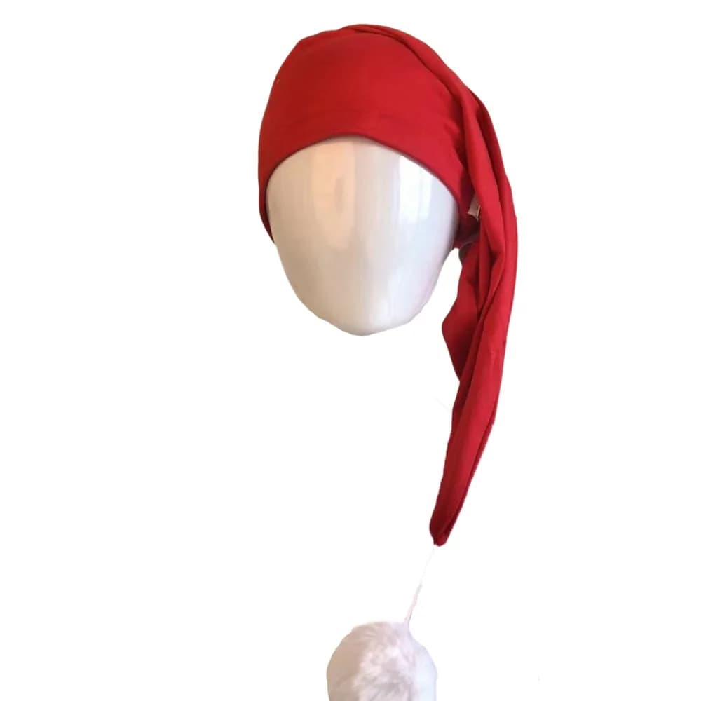 Regalo per la festa di compleanno Cuffie elastiche per dormire notturne con palla di pompon Calza regolabile Berretto da Babbo Natale Cappello da notte Natale