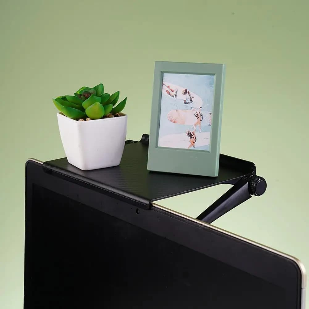 Adjustable TV Screen Shelf Rack Holder Computer Monitor Home Rack Storage Office Organizer TV Shelf Screen Buddy Desktop I0D1
