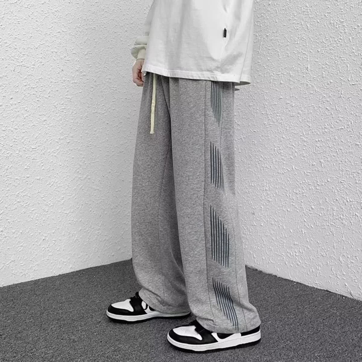 Men's Wide Pants Popular, Fashion, with Coulisse, for Basketball, Jogging, Casual, Outerwear, Male Trend