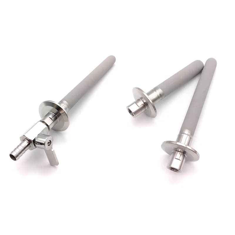 2 Micron 316 Stainless Steel Wort Aeration Stone NPT 1/4" Female 50.5mm Tri Clamp Oxygen Diffuser For Homebrew Beer Fermenter