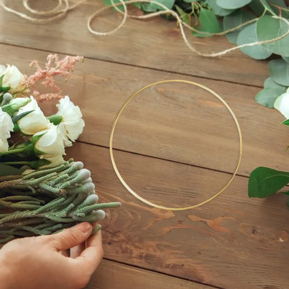 8Pcs Metal Hoop Rings .82 Inch DIY Dreamcatcher Rings Wedding Table Decoration Wall Hanging Floral Wire Wreath