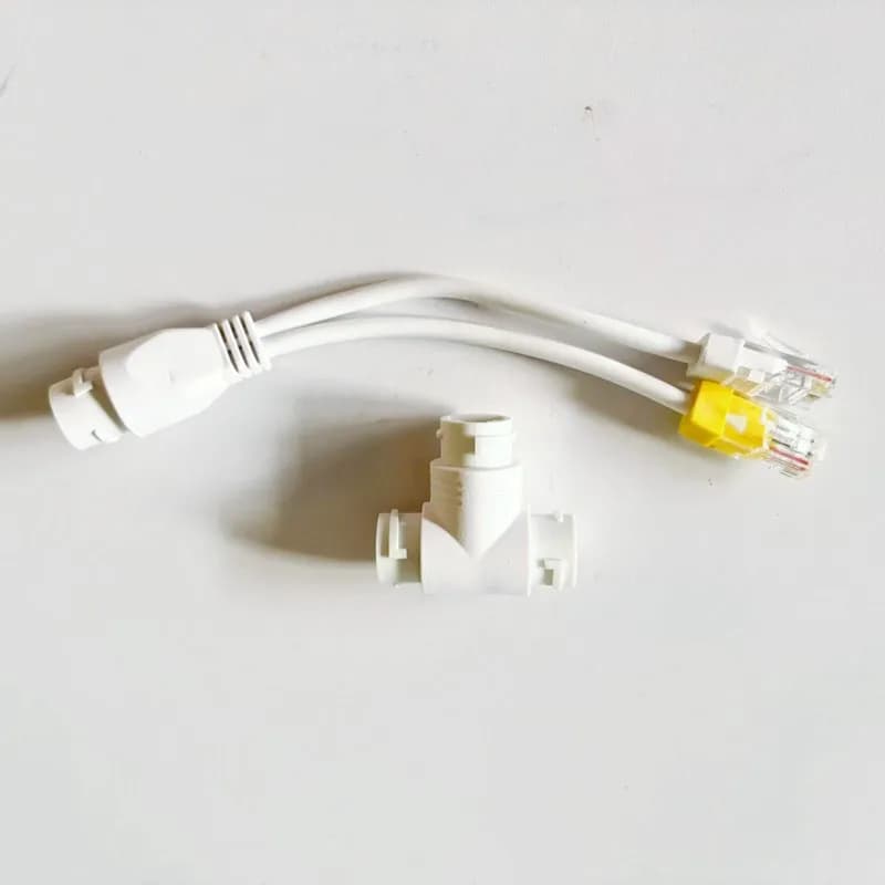 Splitter POE Network wiring connector 2 in 1 RJ45 three-way connector POE cable for IP camera security system