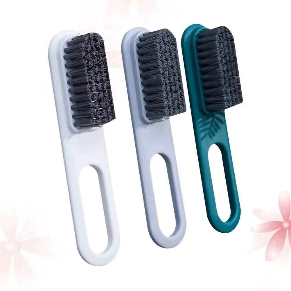 Set di 3 Spazzole Multifunzionali per Pulizia Scarpe con Manico Lungo, Impugnatura Antiscivolo e Setole Morbide per Lavaggio Scarpe, Uso Domestico e in Bagno