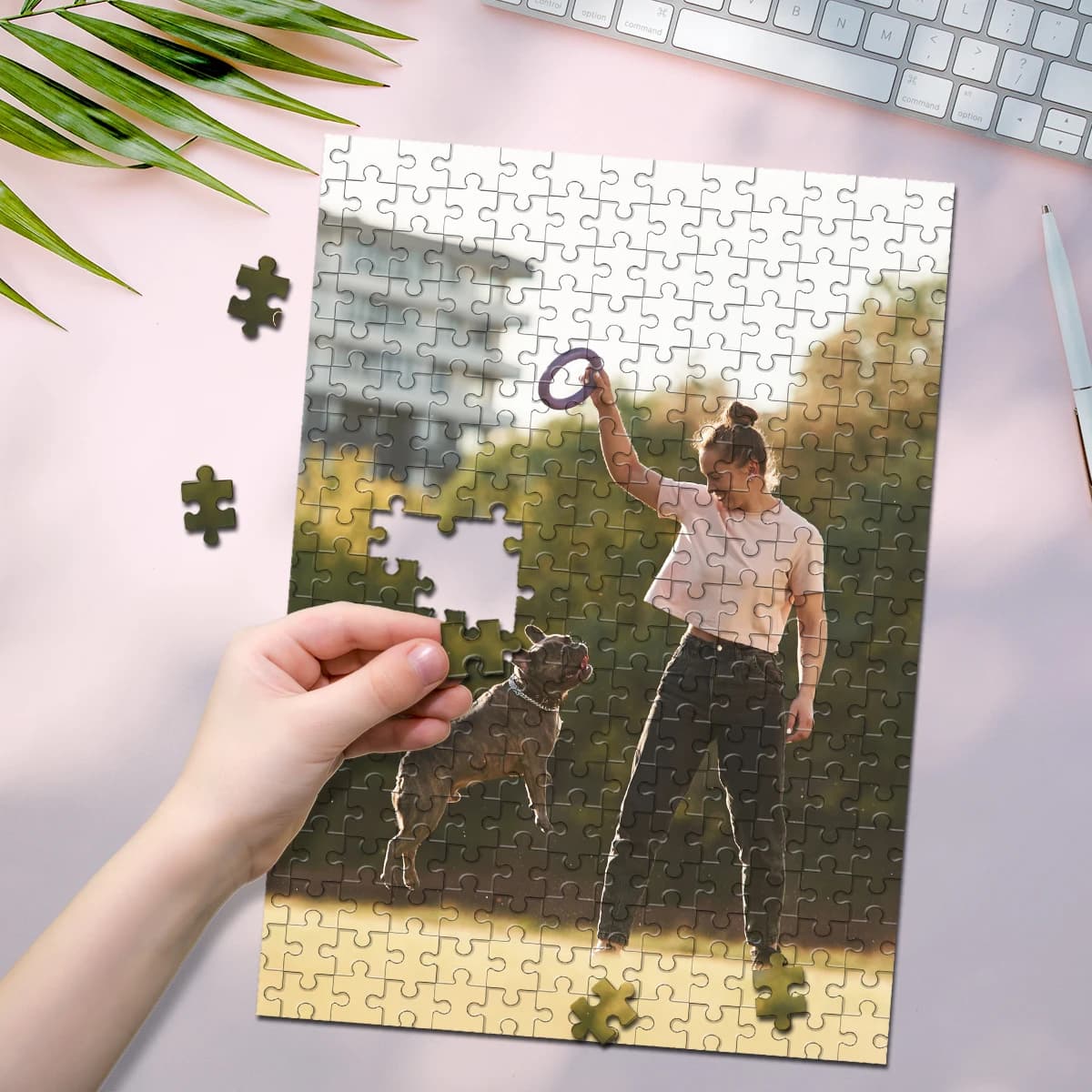 Puzzle in Legno Personalizzato con Foto di Animali Domestici, 35/300/500/1000 Pezzi, Decorazione con Immagine Personalizzata, Regalo da Collezione