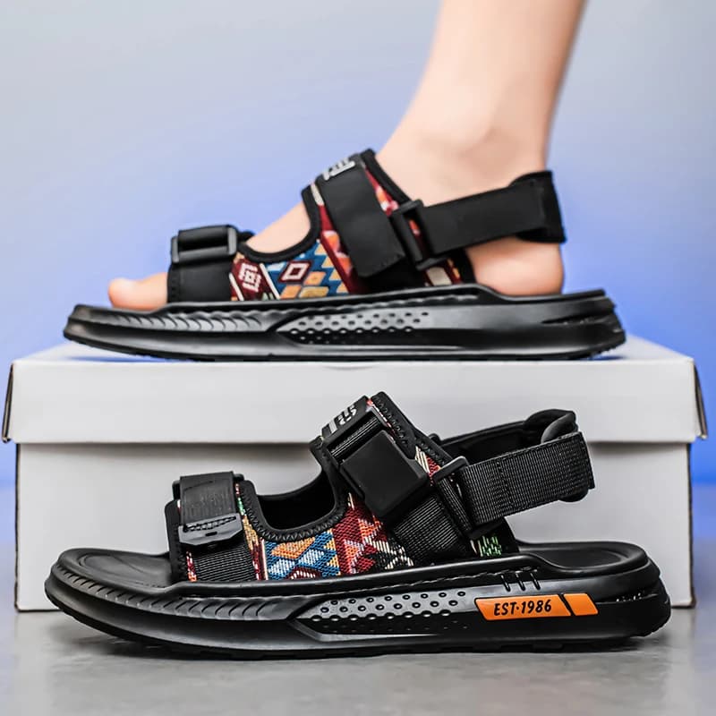 Classics Vintage Style Sneaker Summer New Casual Shoes for Men Flat Sandals Man Wear-resistant Slippers Shoe Man Sandal Footwear