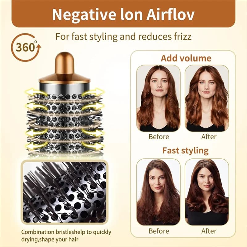 B98A-40MM Bars for curling long hair for Dyson SHS01 HS05 with cylinder comb adapter that turns the hair dryer into iron curling hair