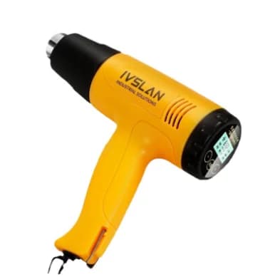 Pistola Termica Industriale, 2000W, Temperatura Regolabile, Display Digitale, Soffiatore d'Aria Calda ad Alta Temperatura con Regolazione Continua