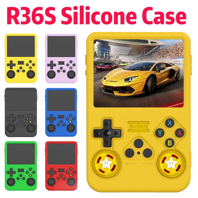 Custodia protettiva in silicone colorato per console di gioco portatile R36S Custodia morbida antigraffio resistente per dispositivi di gioco