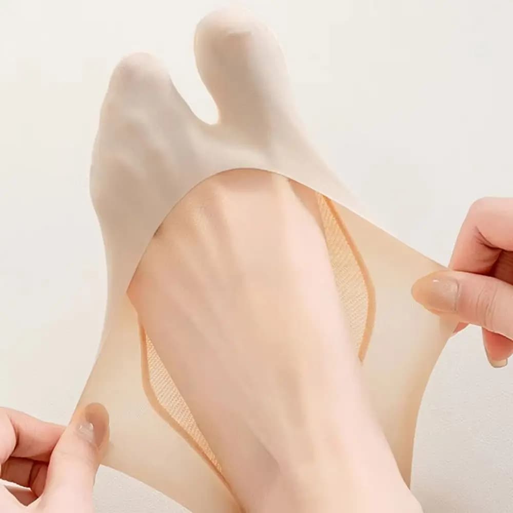 Ultra Thin Invisible Boat Socks Silicone Anti-slip Toe-separated Split Toe Socks Invisible Liner Breathable Ankle Socks
