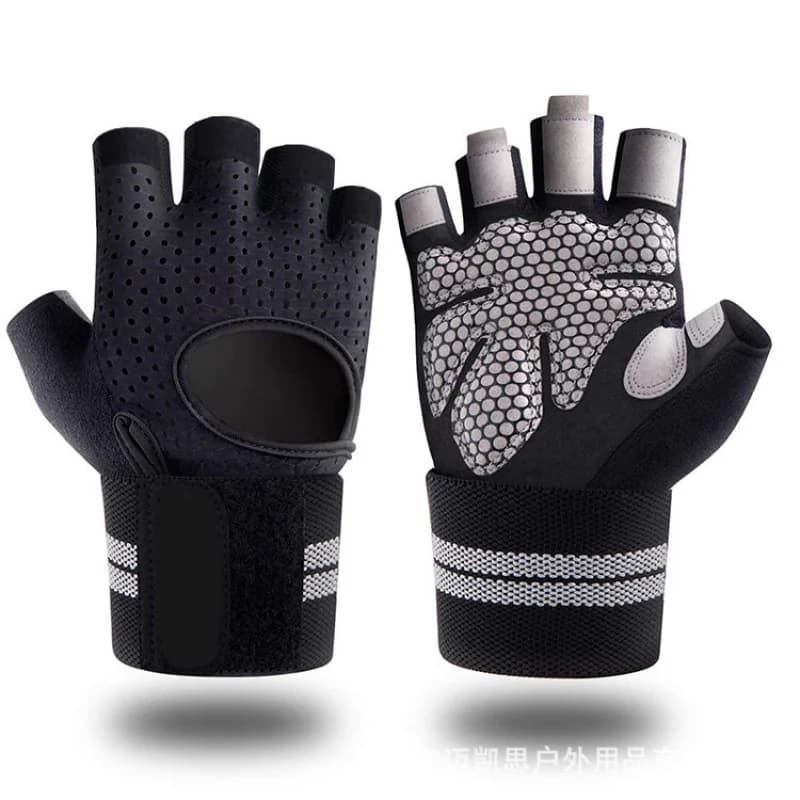 Wrist Support Fitness Gloves for Men & Women, Non-Slip Weight Lifting Gloves for Gym, Cross Training, Bodybuilding, Powerlifting