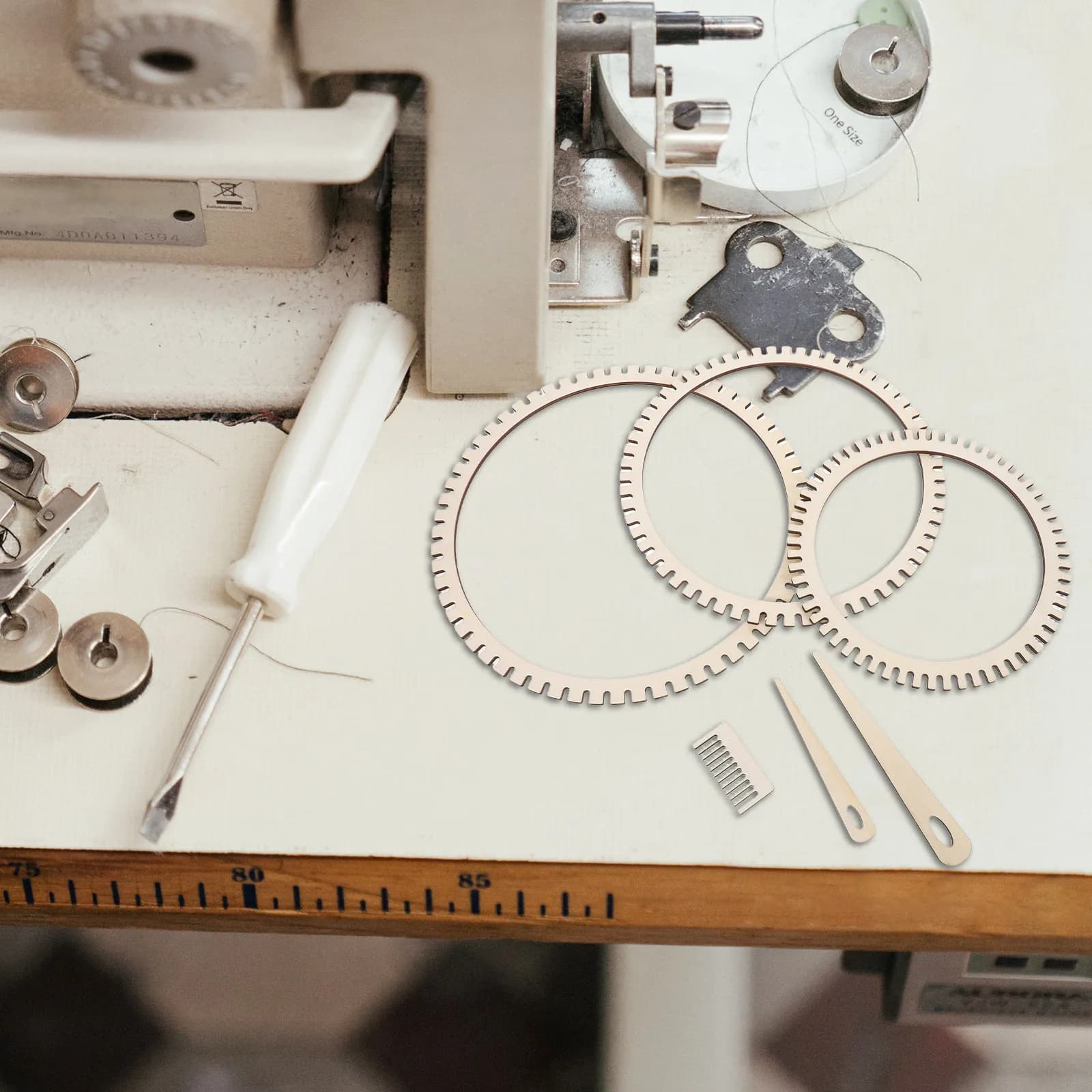Set di 6 Telai Circolari in Legno per Lavoro a Maglia, Kit per Tessitura Manuale, Bastoncini per Sciarpe, Accessori per Lavori a Maglia per Bambini e Scuole
