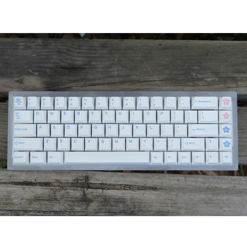 PBT GMK Fuyu Copritasti Set Copritasto per sublimazione della tintura Profilo Cherry Copritasto bianco per tastiera meccanica MX Switch