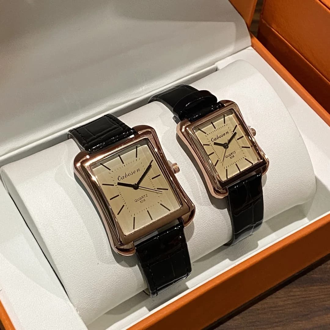Orologio da coppia Movimento al quarzo Business Donna Uomo Orologio da polso analogico Cinturino in pelle Orologio da donna Relogio Masculino Reloj Mujer