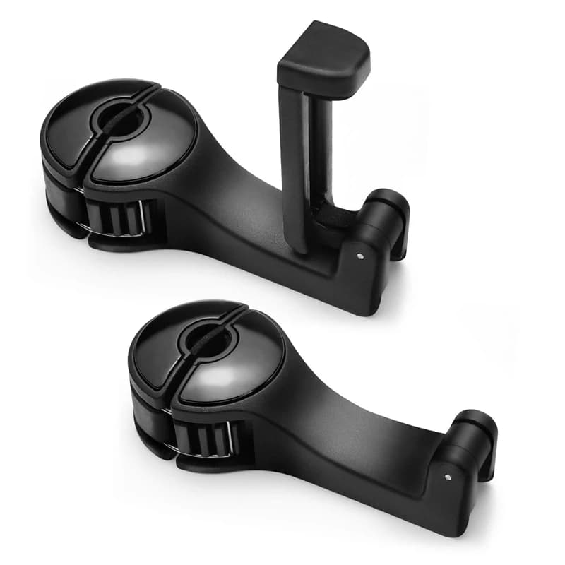 1PCS Car Headrest Hidden Hook 2 in 1 Car Seat Hook with Phone Holder Auto Back Seat Hanging Hook for Handbag Clothes Grocery