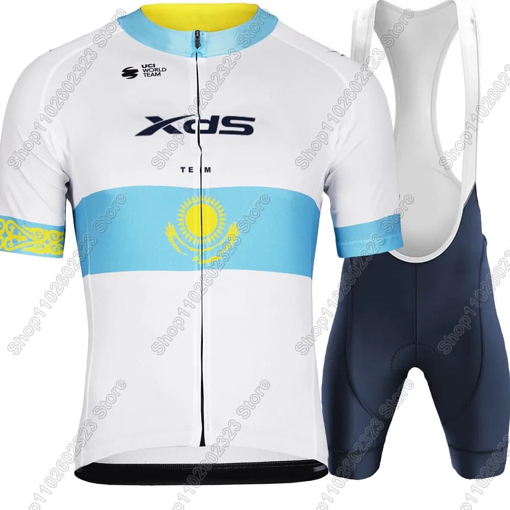 Maglia da ciclismo Kazakistan 2025 Set Estate Uomo Abbigliamento da bicicletta Camicie da bici da strada Completo da bicicletta Pantaloncini con bretelle MTB Ropa Maillot