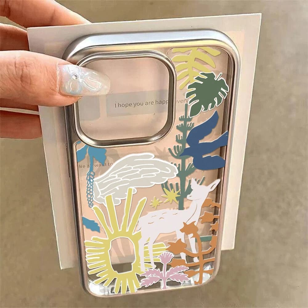 Fawn And Bird Phone Case For iPhone 17 16 15 14 13 12 11 Pro Max 17Air 17 16 15 14 13 12 Pro 16 15 14 Plus Shockproof TPU Cover
