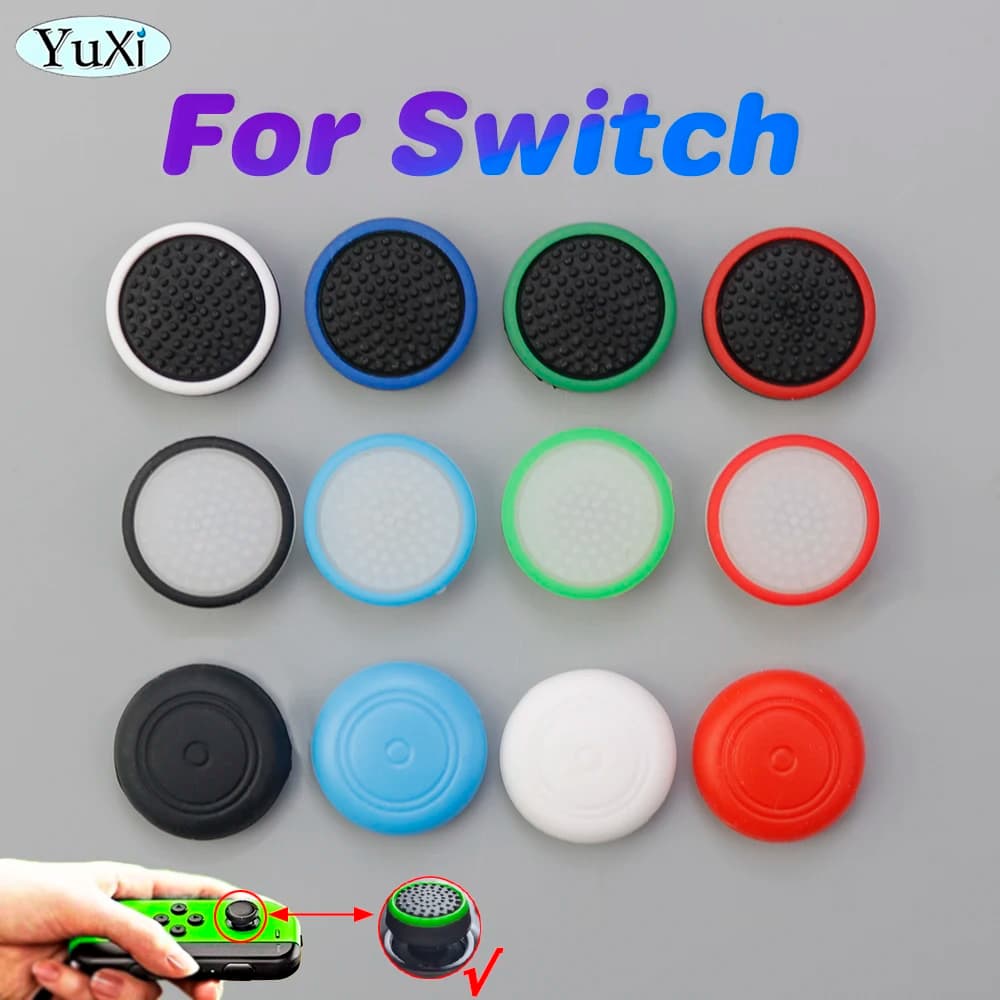 2 pezzi in Silicone Thumbstick Grip Cap per Nintend Switch Soft Analog Joystick Button Cover Caps per NS Lite OLED Controller Part