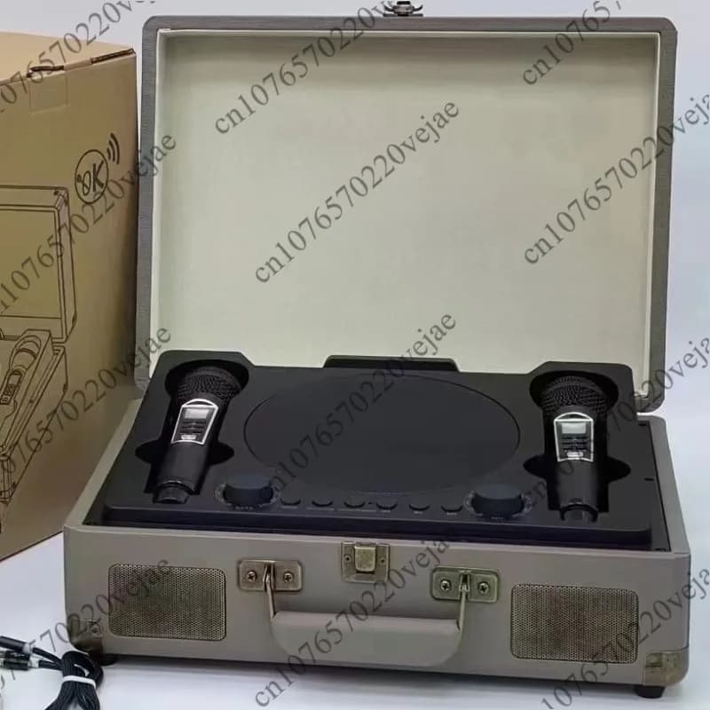 Altoparlante Bluetooth con Microfono Wireless, Macchina per Cantare Portatile, Karaoke Portatile per Esterni