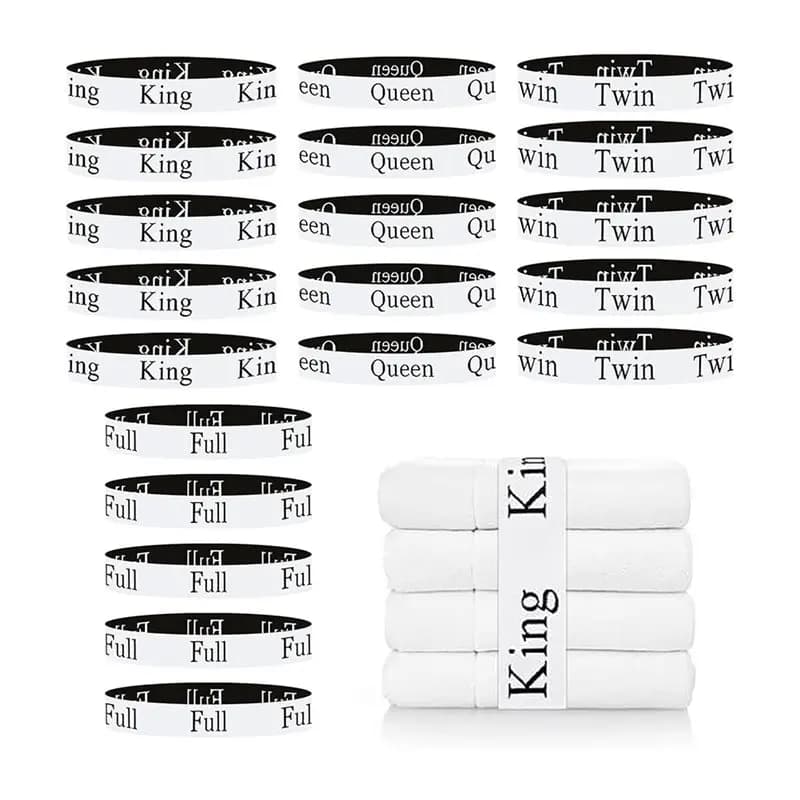 Labels for trendy sheets 2025 - 20 size labels for the organization and storage of bed linen