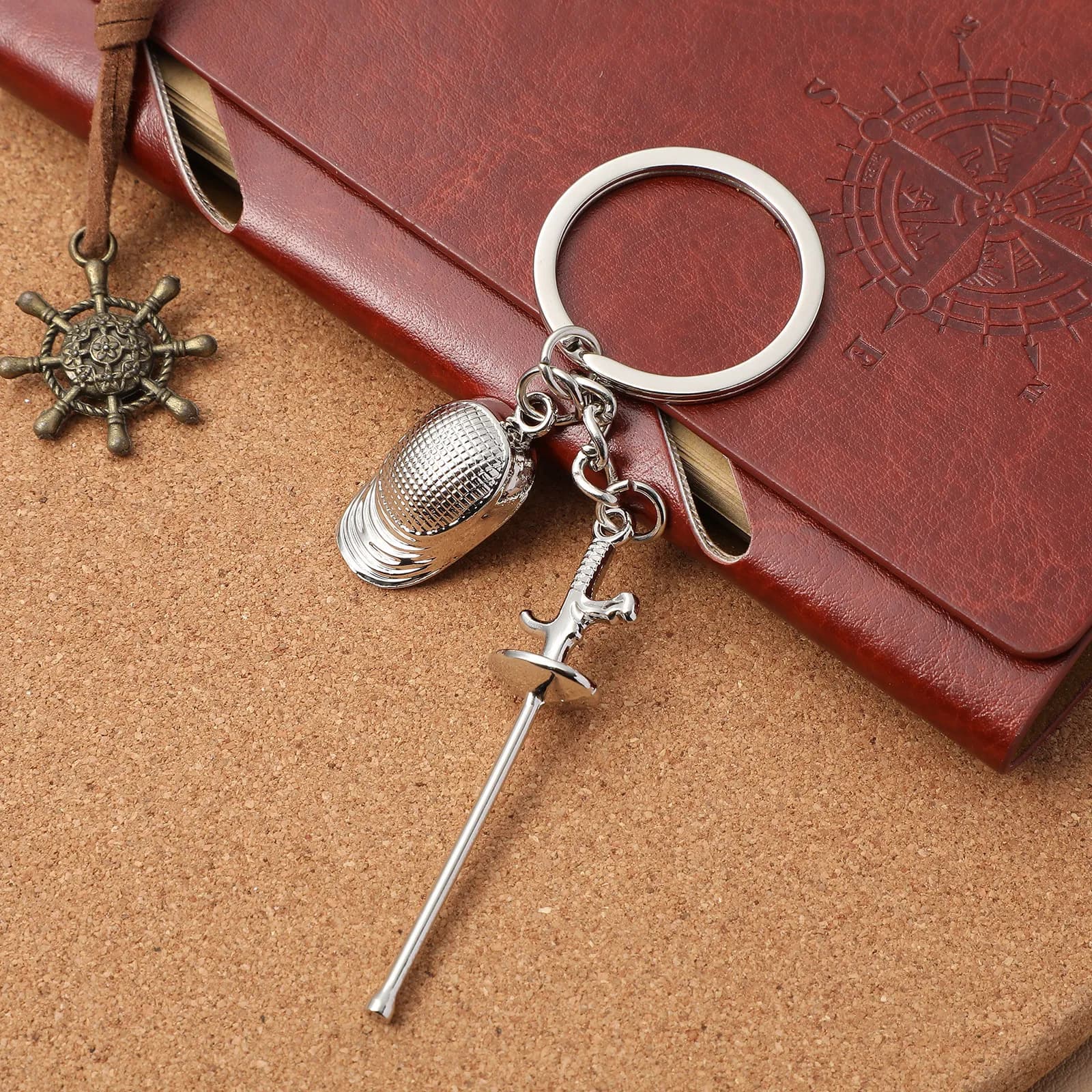 Portachiavi a Forma di Targhetta per Anelli, Zaini e Ornamenti da Appendere, Argento, Personalizzabile, Nero