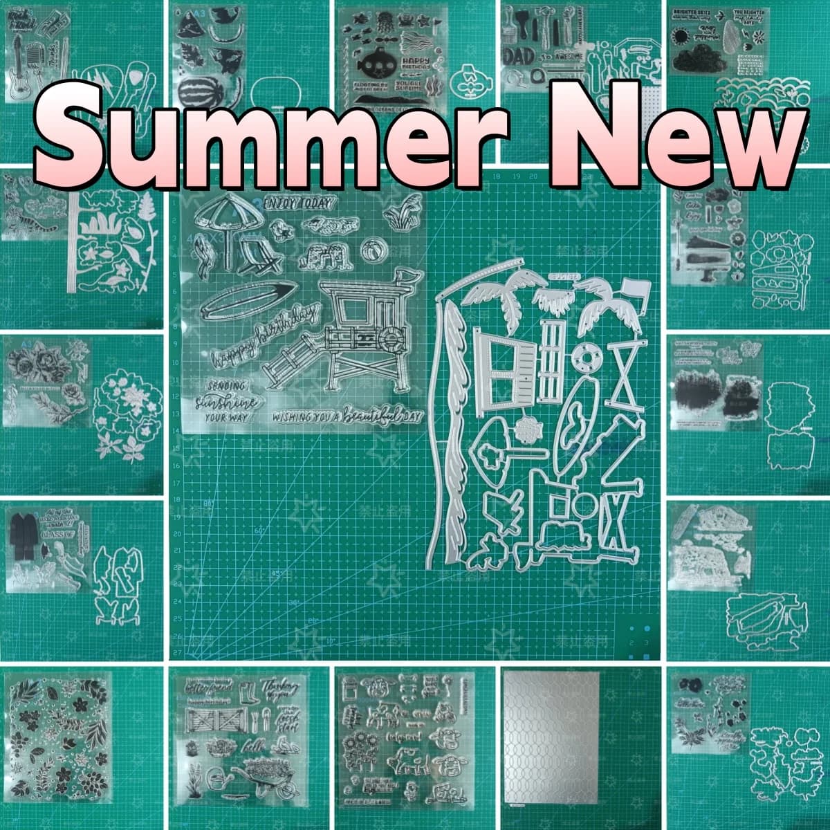 Nuovi Stampi in Metallo a Forma di Anguria per Esterni Estivi, Stampi Trasparenti per Creazione Fai-da-te di Biglietti, Scrapbook e Modelli in Rilievo