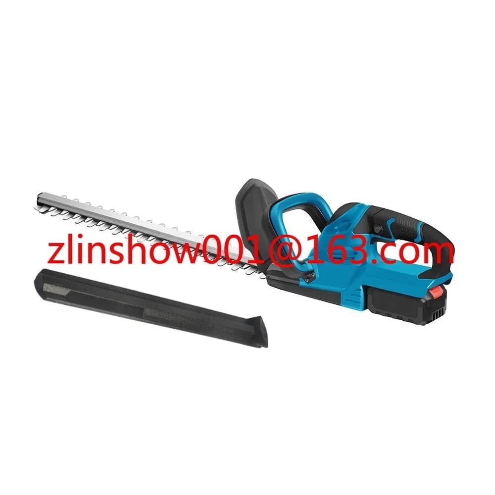Electric hedge cutters - wireless pruning shears with lithium battery, garden fence shears with green leaves