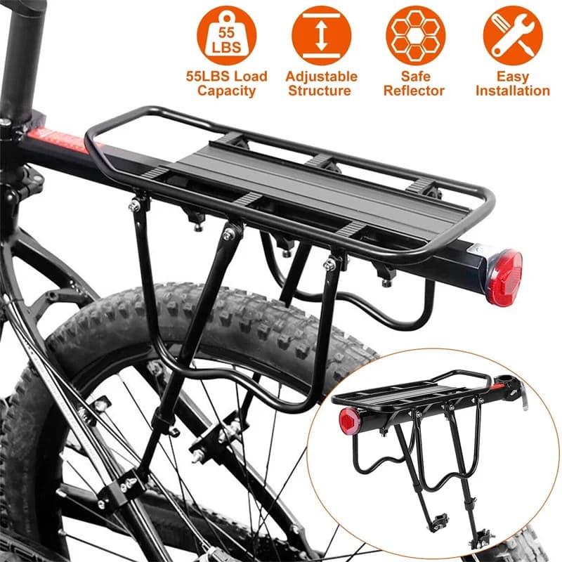 Portapacchi per bici ripiano posteriore in lega di alluminio ciclismo portapacchi posteriore per bicicletta portapacchi a sgancio rapido staffa per sedile per bicicletta da strada MTB