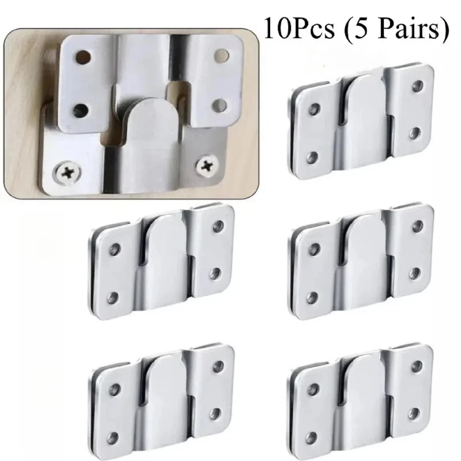 10 pieces mounting bracket interlocking buckle hanging connector for furniture wall frame hook display frames for photo hooks