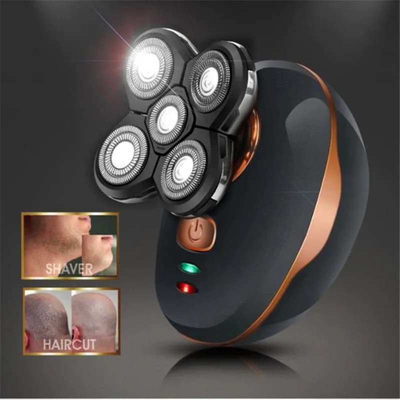 Rasoio elettrico portatile asciutto e bagnato per uomo Rasoio per testa calva Rasoio per rasatura ravvicinata Viso Grooming Taglio di capelli Barba Baffi Clipper
